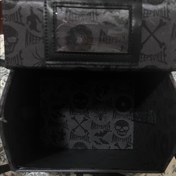 Gothic Black Crossbody Bag with Ghost Design - Picture 4 of 5